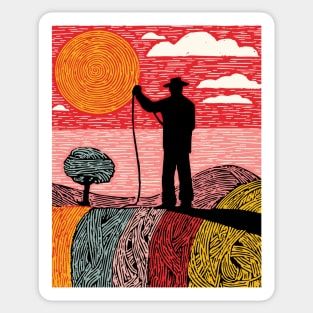 The Cosmic Shepherd - Taming the Yarn of the Universe Sticker